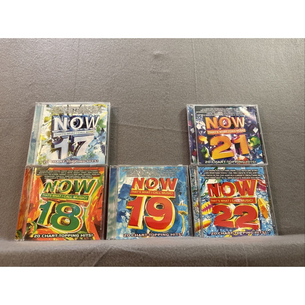 Now That's What I Call Music Lot Of 5 CD's Vol 17,18,19,21 And 22